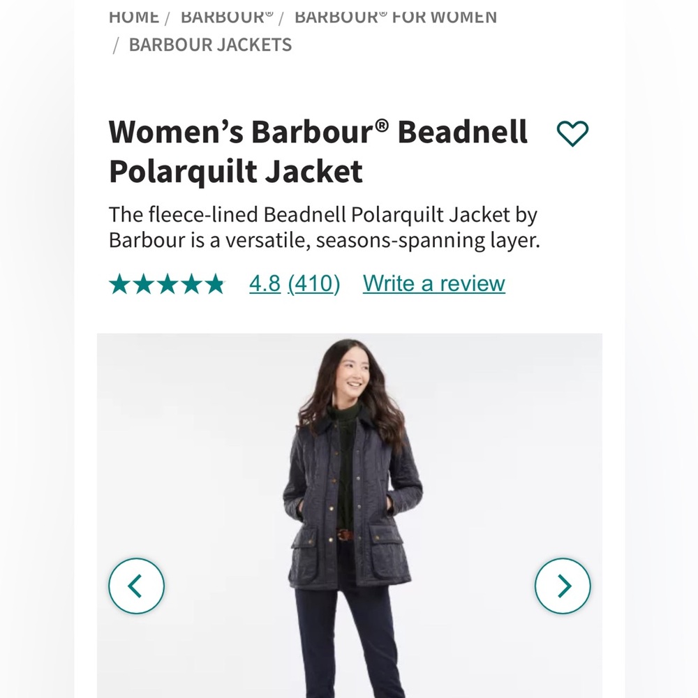 Barbour Women's Quilted Utility Jacket - Dark Blue
